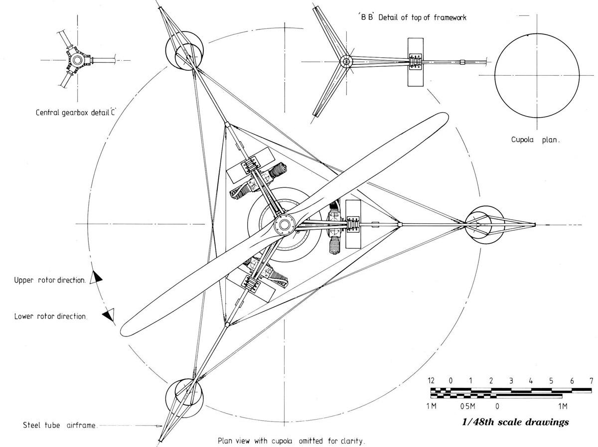 Drawing of PKZ helicopter