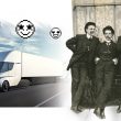 Tesla Semi and three gentlemen smoking